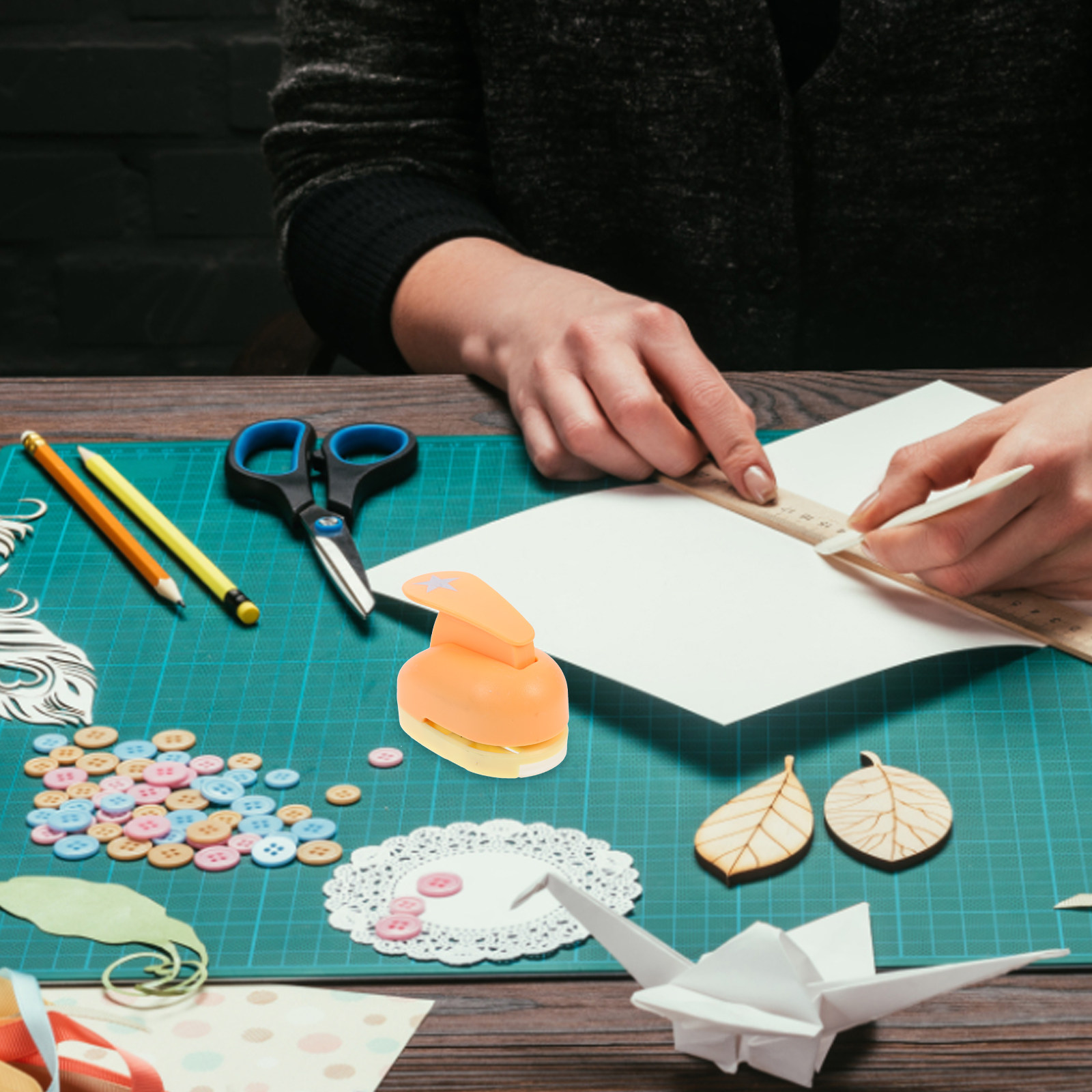 Art Craft Easy With Paper - เครื่องเจาะกระดาษแบบพกพาใช้งานง่ายสำหรับงานฝีมือ DIY สมุดภาพตกแต่งการ์ด อัลบั้มรูป ซองจดหมาย ไดอารี่