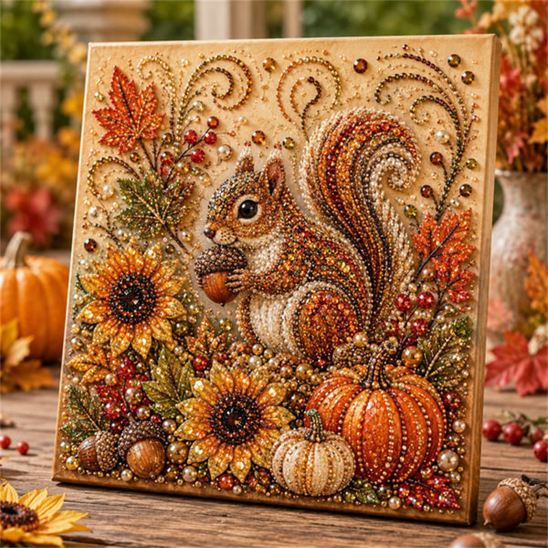 Art And Craft Autumn - ชุดภาพวาดเพชรลายฤดูใบไม้ร่วง ชุดศิลปะมุกฤดูใบไม้ร่วงสำหรับผู้ใหญ่ ชุดงานฝีมือสำหรับผู้เริ่มต้น งานฝีมือ DIY ผ่อนคลาย
