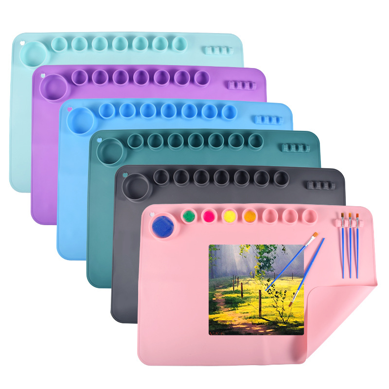 Art Craft Clay - 60X40cm ซิลิโคนภาพวาด Mat Non-Stick ซิลิโคนแผ่นสำหรับ DIY