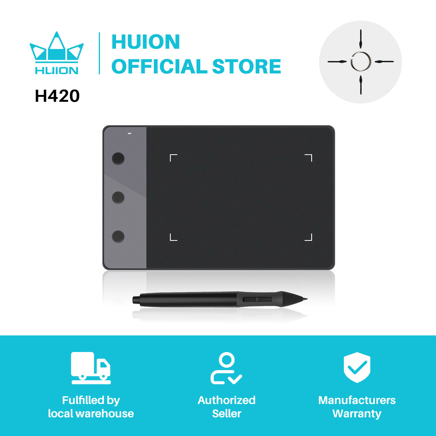 Art Craft Online - ใหม่ HUION H420กราฟิกแท็บเล็ต4 