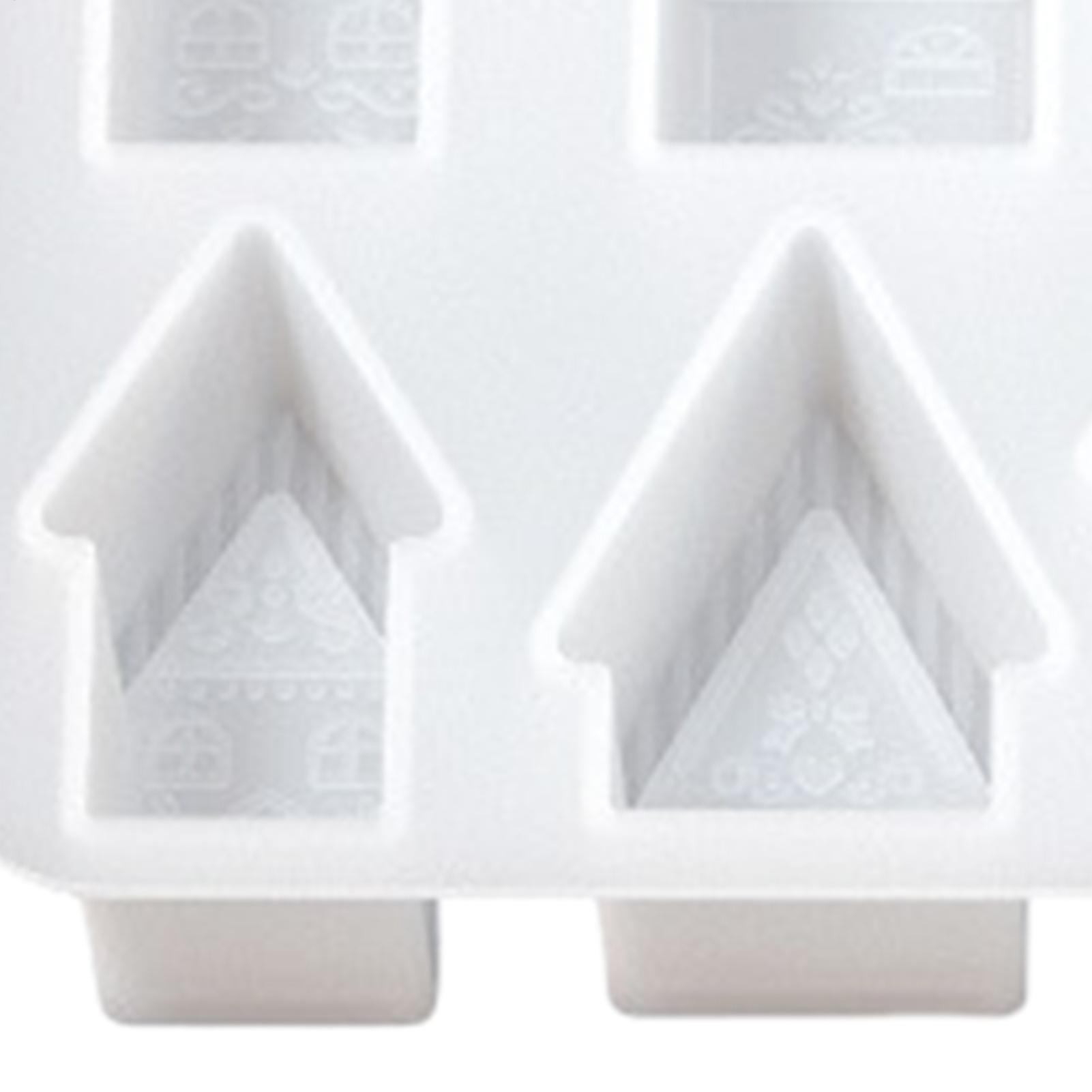 Art Craft House Making - แม่พิมพ์สำหรับเทียน 8 ช่อง รูปทรงบ้าน แม่พิมพ์เรซินสำหรับงานฝีมือ แม่พิมพ์เรซินสำหรับงานศิลปะ