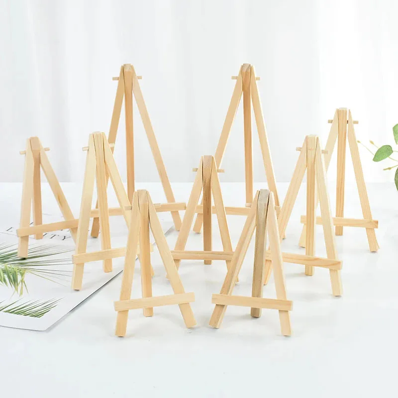 Art Craft Display - 10 ชิ้นไม้มินิขาตั้งกรอบเดสก์ท็อปสามเหลี่ยมขาตั้งจอแสดงผลงานแต่งงานตารางการ์ด Stand Holder เด็กจิตรกรรมหัตถกรรมศิลปินขาตั้งกล้อง