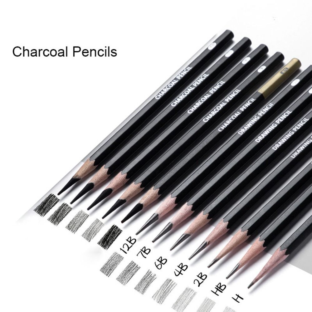ดินสอวาดภาพผสมกราไฟต์สำหรับมือ - Sketching Charcoal Set บทวิจารณ์และราคา