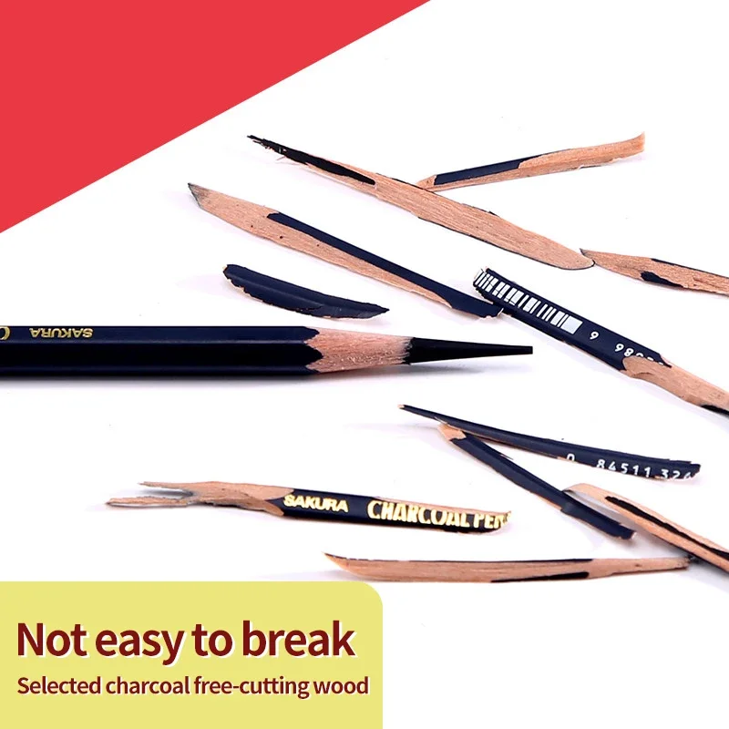 SAKURA ดินสอถ่าน Sketching Sof - Sketching Charcoal Set บทวิจารณ์และราคา