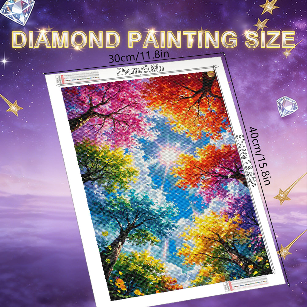 ภาพวาดเพชร HUACAN ลายต้นไม้ ทิ - Art And Craft Autumn บทวิจารณ์และราคา