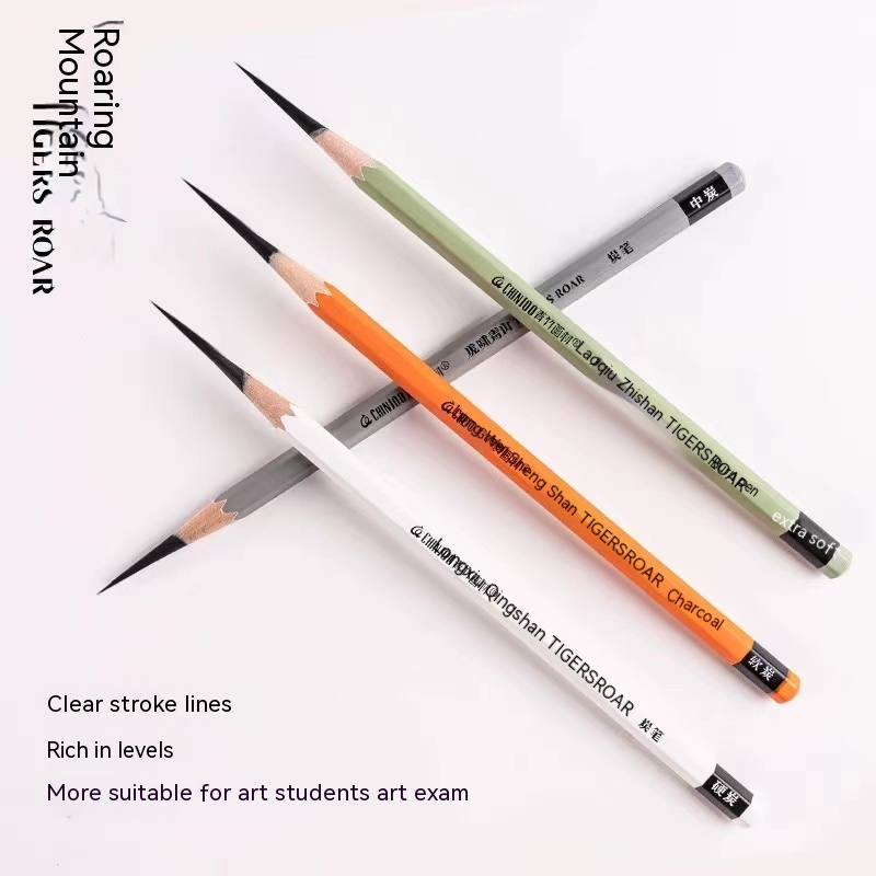 ดินสอถ่านร่างสีดำชุดวาดรูปไม้แ - Sketching Charcoal Set บทวิจารณ์และราคา