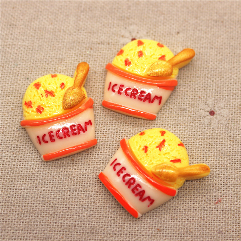 10 ชิ้นสีผสม Kawaii เรซิน Ice  - Art Craft Ice Cream บทวิจารณ์และราคา