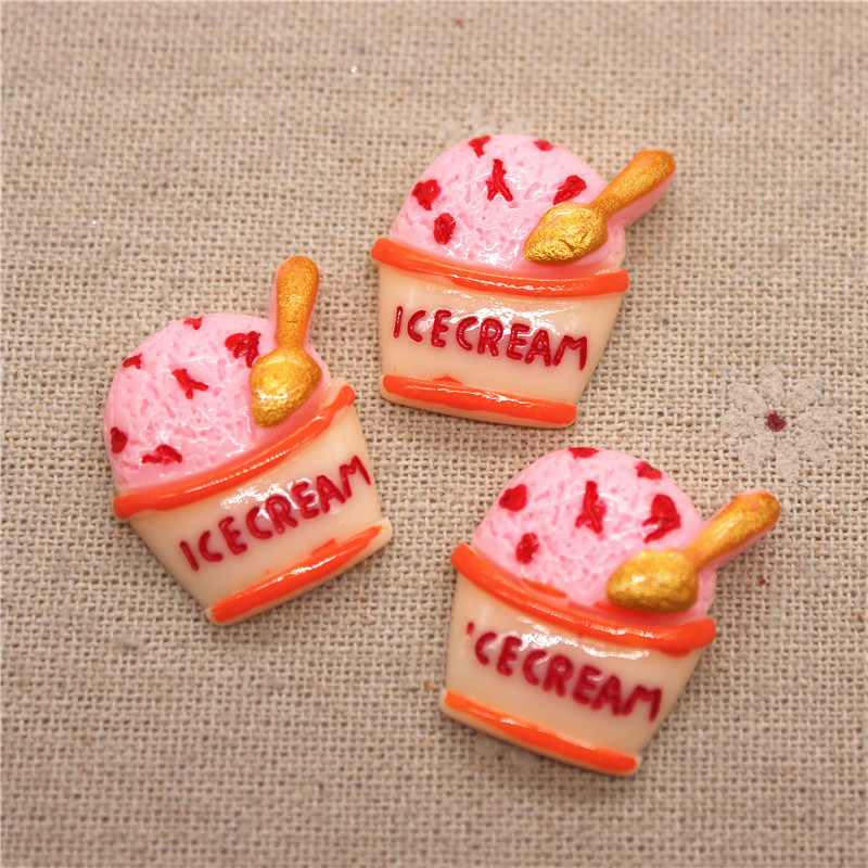 10 ชิ้นสีผสม Kawaii เรซิน Ice  - Art Craft Ice Cream บทวิจารณ์และราคา