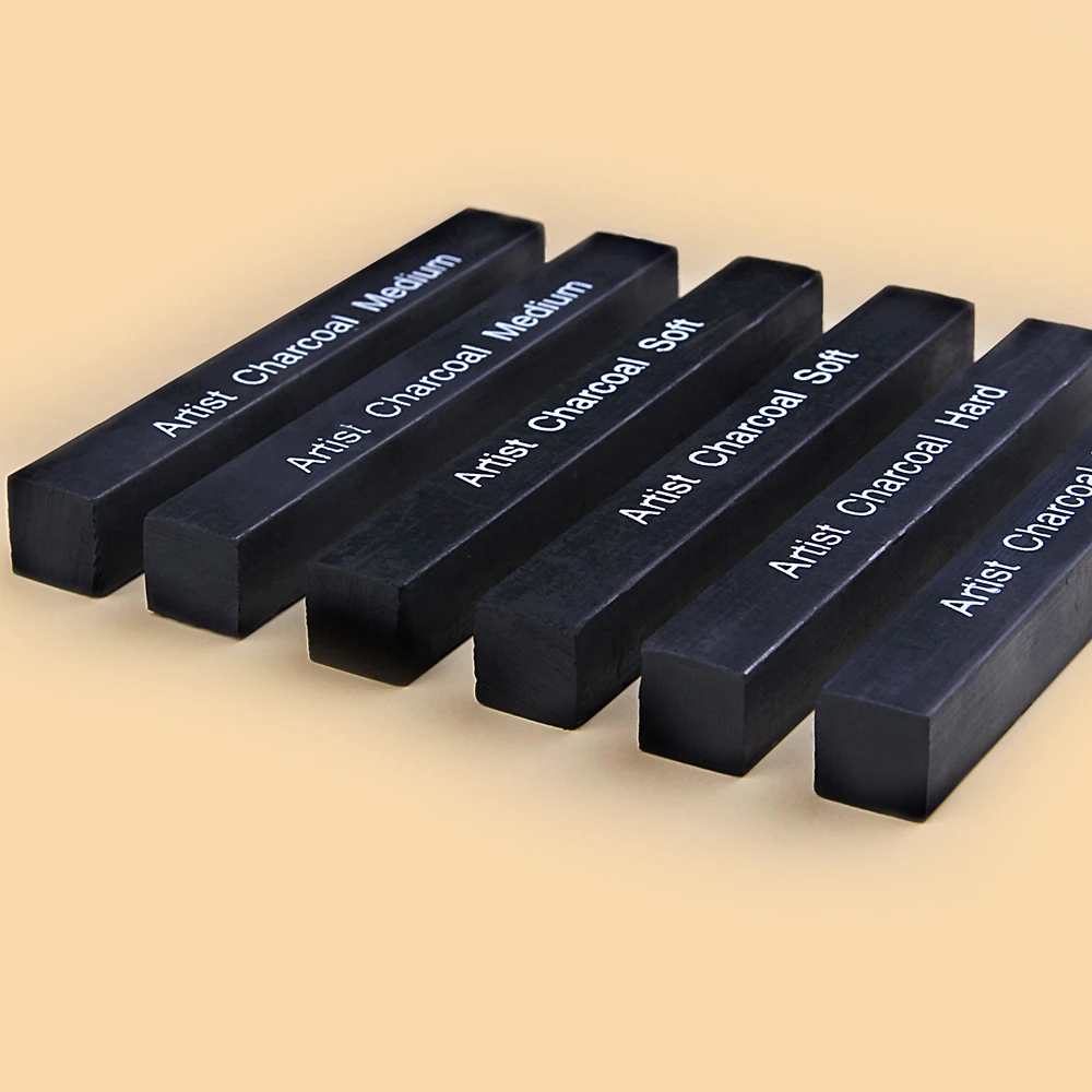 6pcs Sketch ถ่านบาร์ชุดนุ่มปาน - Sketching Charcoal Set บทวิจารณ์และราคา