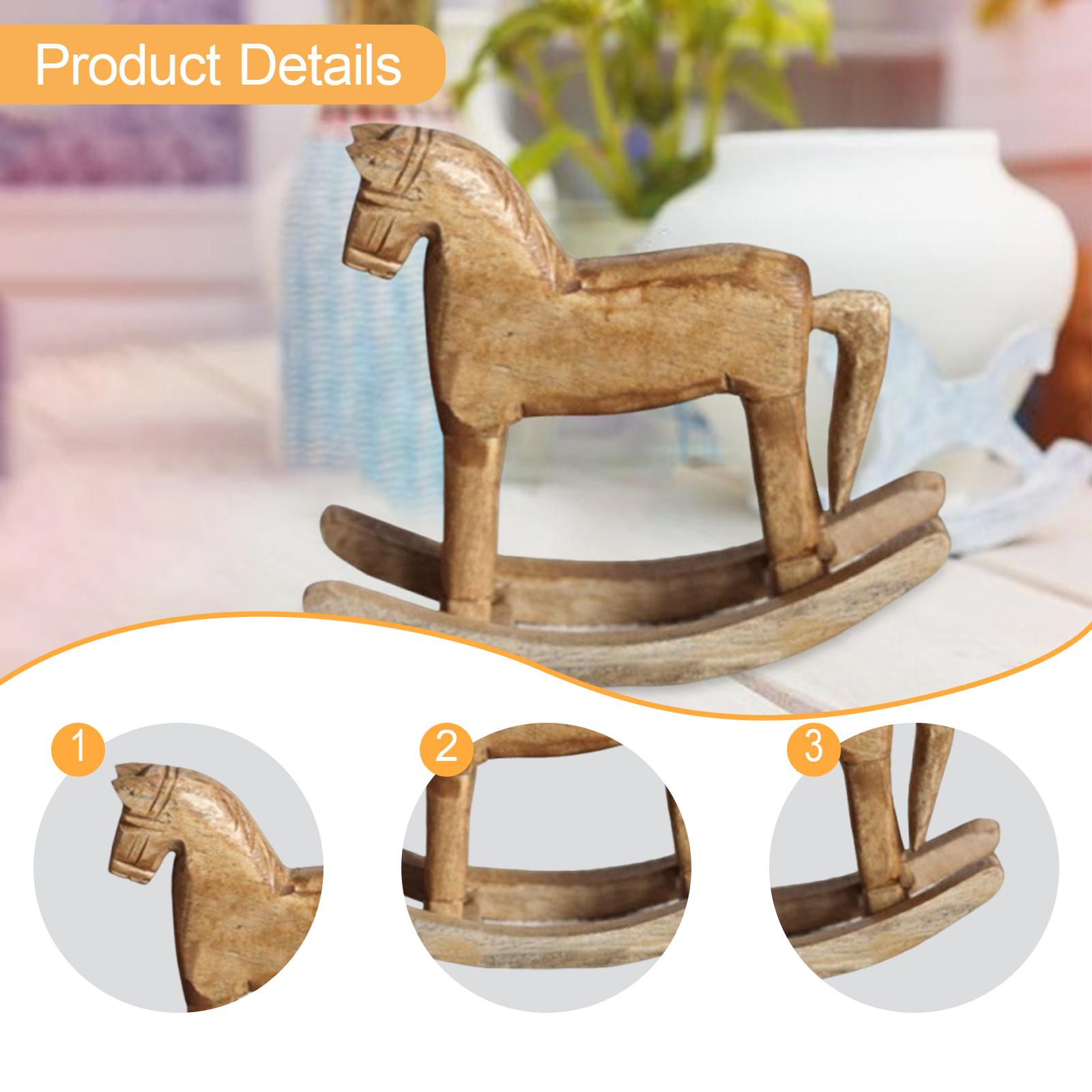 รูปปั้นม้าไม้ งานศิลปะตกแต่ง ง - Art Craft Horse บทวิจารณ์และราคา
