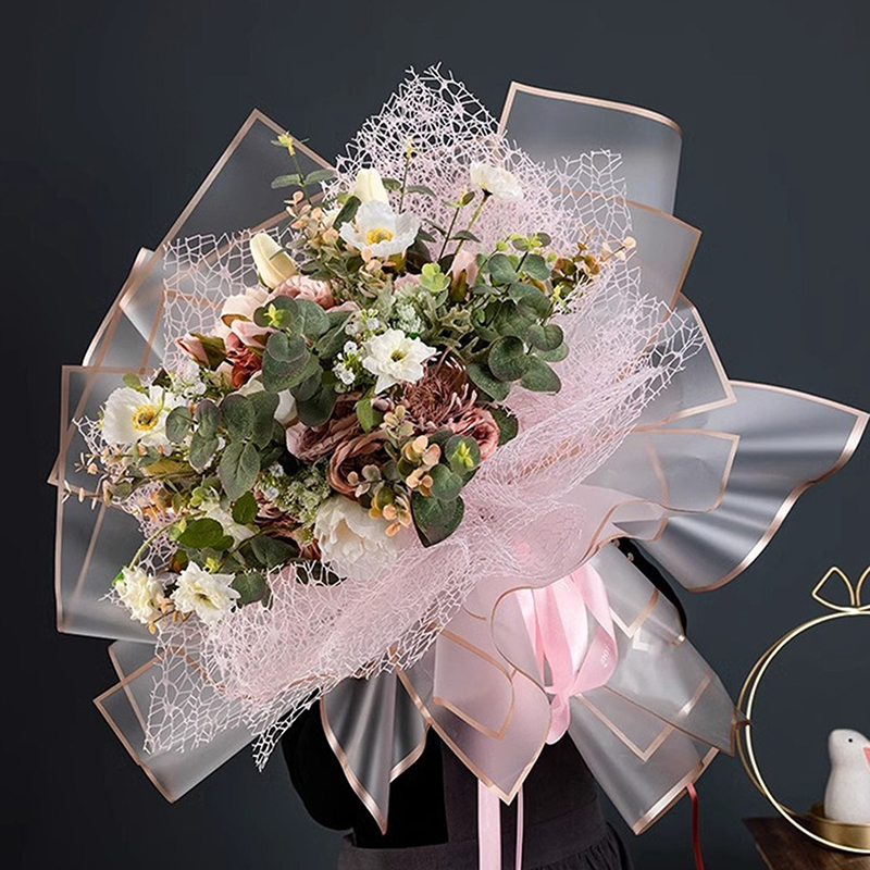 กระดาษห่อดอกไม้ขอบทอง 20 แพ็ค  - Art Craft Items บทวิจารณ์และราคา