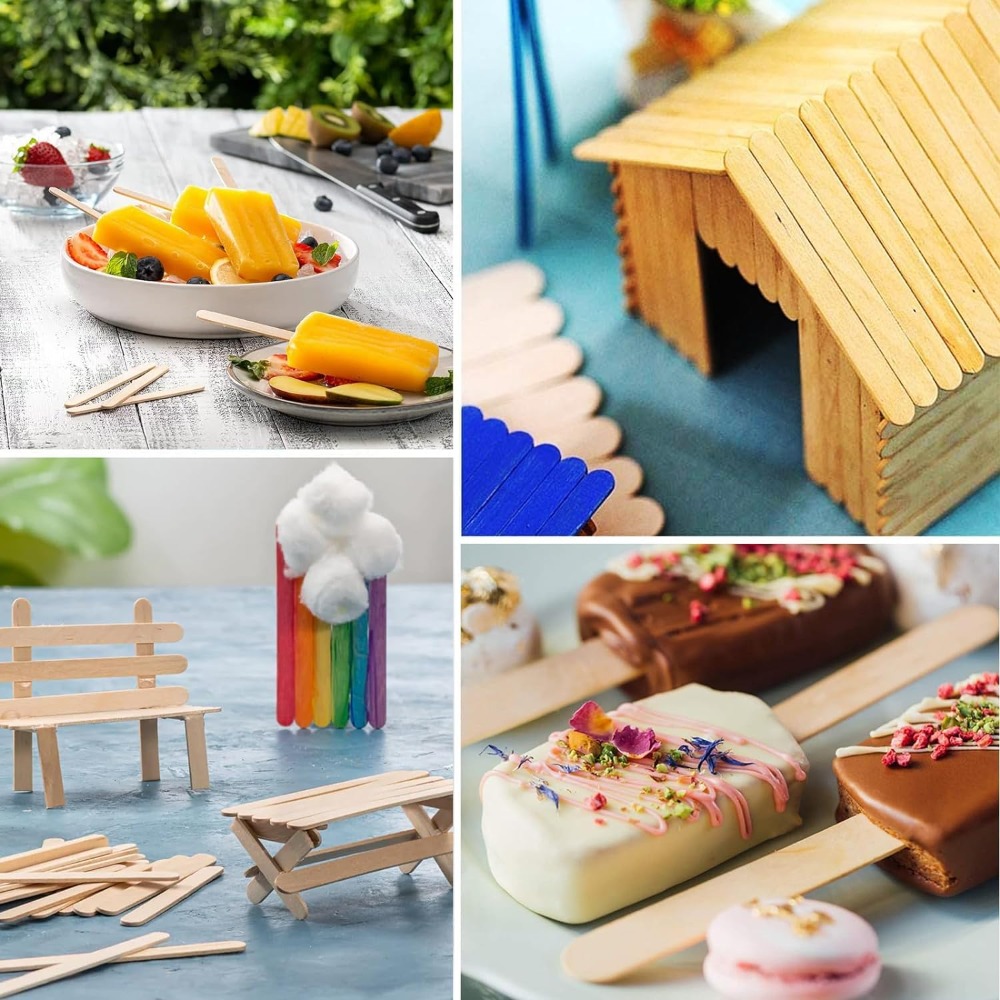 ไม้ไอศกรีมธรรมชาติ 210 ชิ้น สำ - Art Craft Ice Cream บทวิจารณ์และราคา