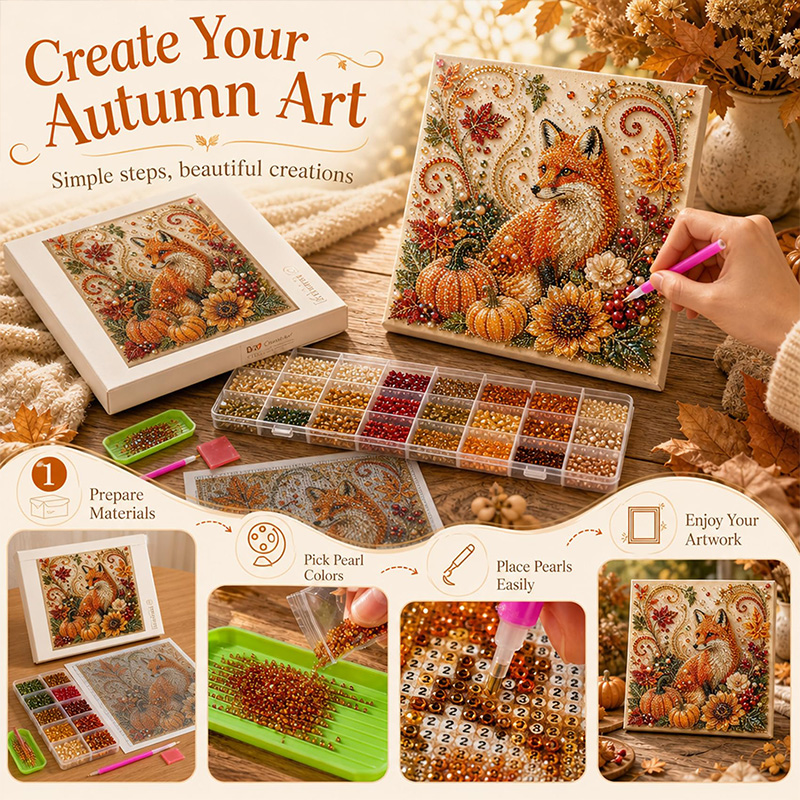 ชุดงานศิลปะเพชร DIY ลายภาพวาดฤ - Art And Craft Autumn บทวิจารณ์และราคา