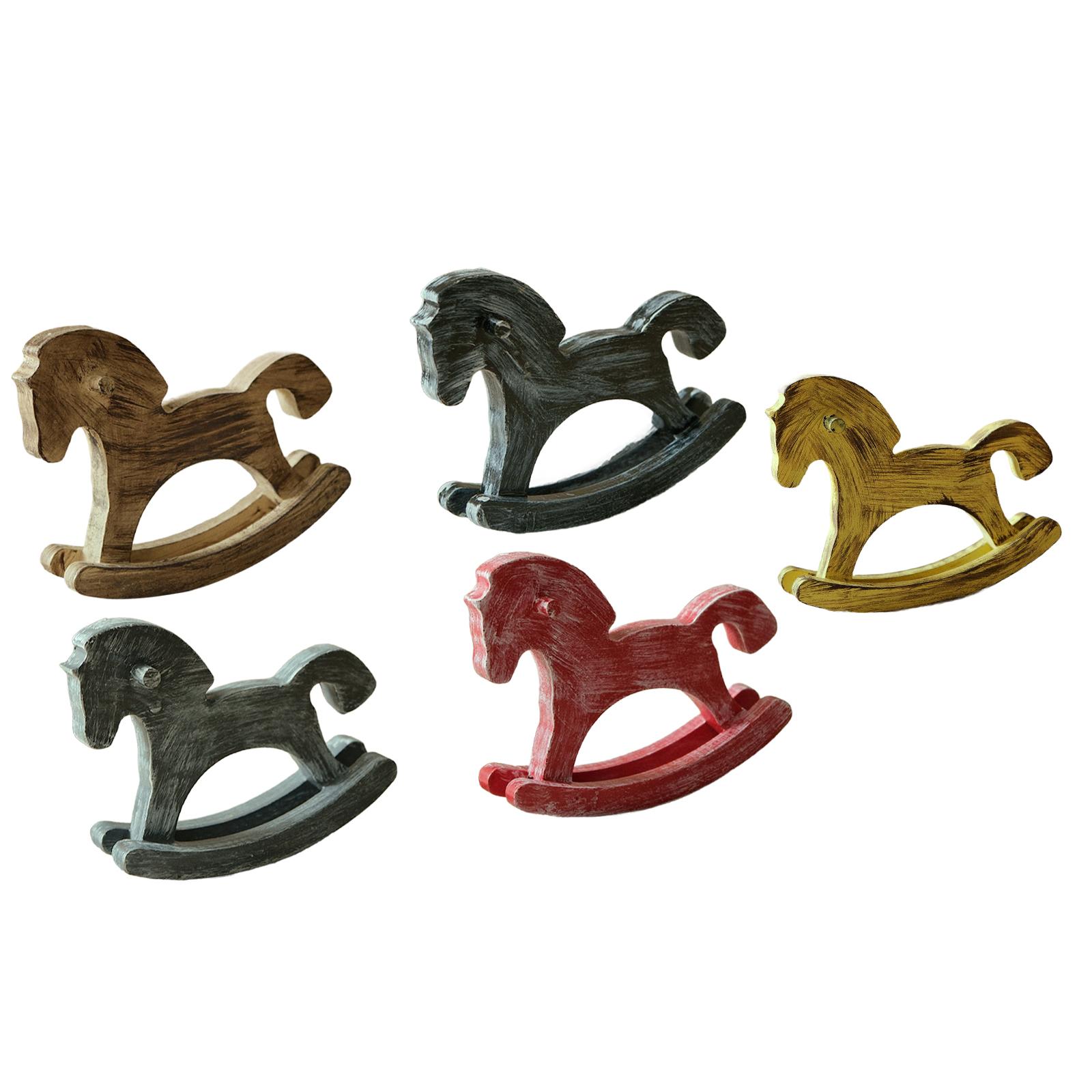 ม้าโยกไม้ ของตกแต่งบ้าน ของที่ - Art Craft Horse บทวิจารณ์และราคา