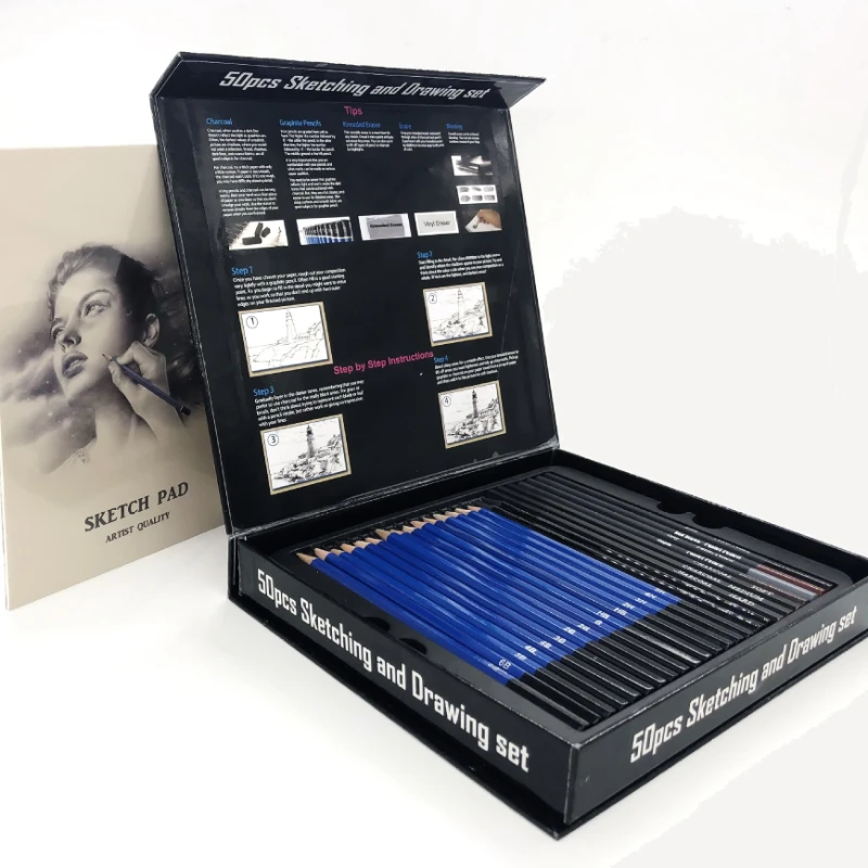 50 ชิ้น Sketching ดินสอชุดดินส - Sketching Charcoal Set บทวิจารณ์และราคา