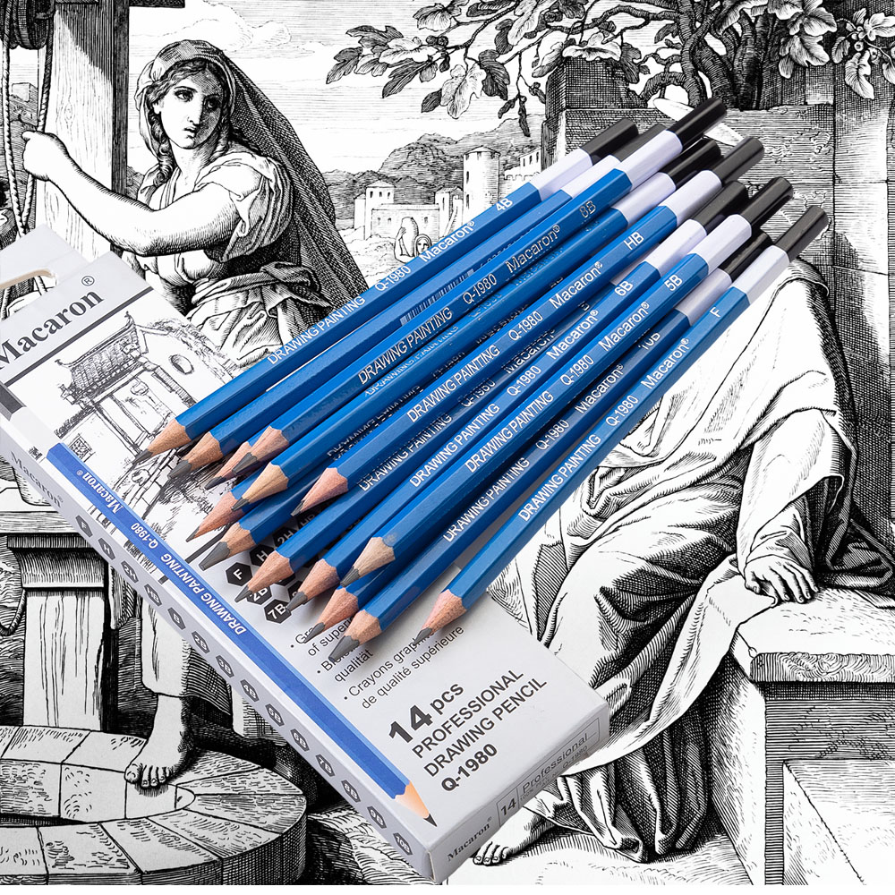ชุด2H-10B ดินสอถ่านสำหรับมืออา - Sketching Charcoal Set บทวิจารณ์และราคา