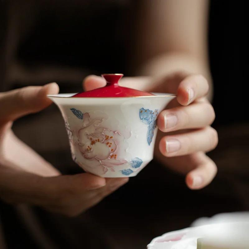 แก้วกาวยวนลายดอกโบตั๋นวาดด้วยม - Art And Craft Exclusives บทวิจารณ์และราคา