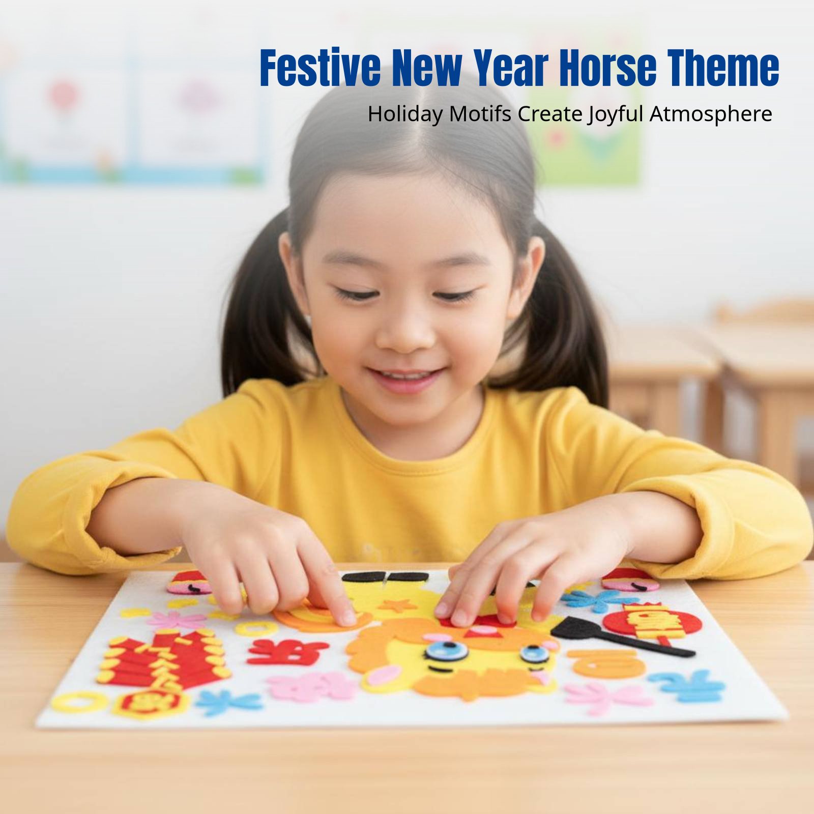 สติกเกอร์ศิลปะผ้า DIY ปีใหม่ 2 - Art Craft Horse บทวิจารณ์และราคา