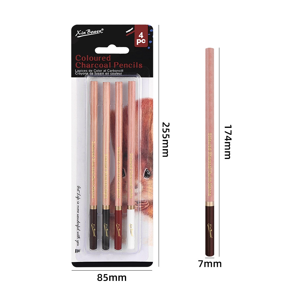 4 ชิ้น Professional Sketch ดิน - Sketching Charcoal Set บทวิจารณ์และราคา