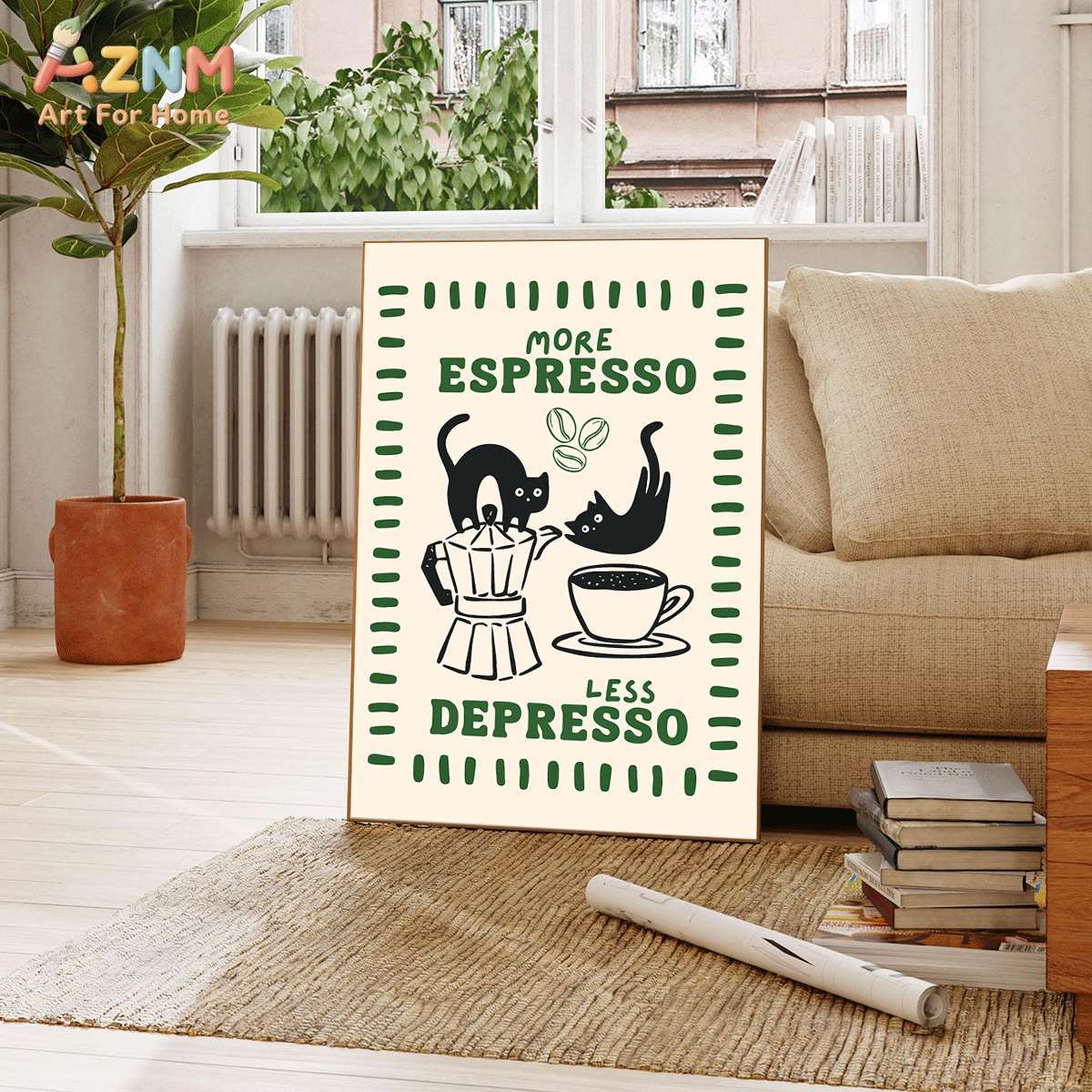 AZNM More Espresso Less Depres - Art Craft Kitchen บทวิจารณ์และราคา