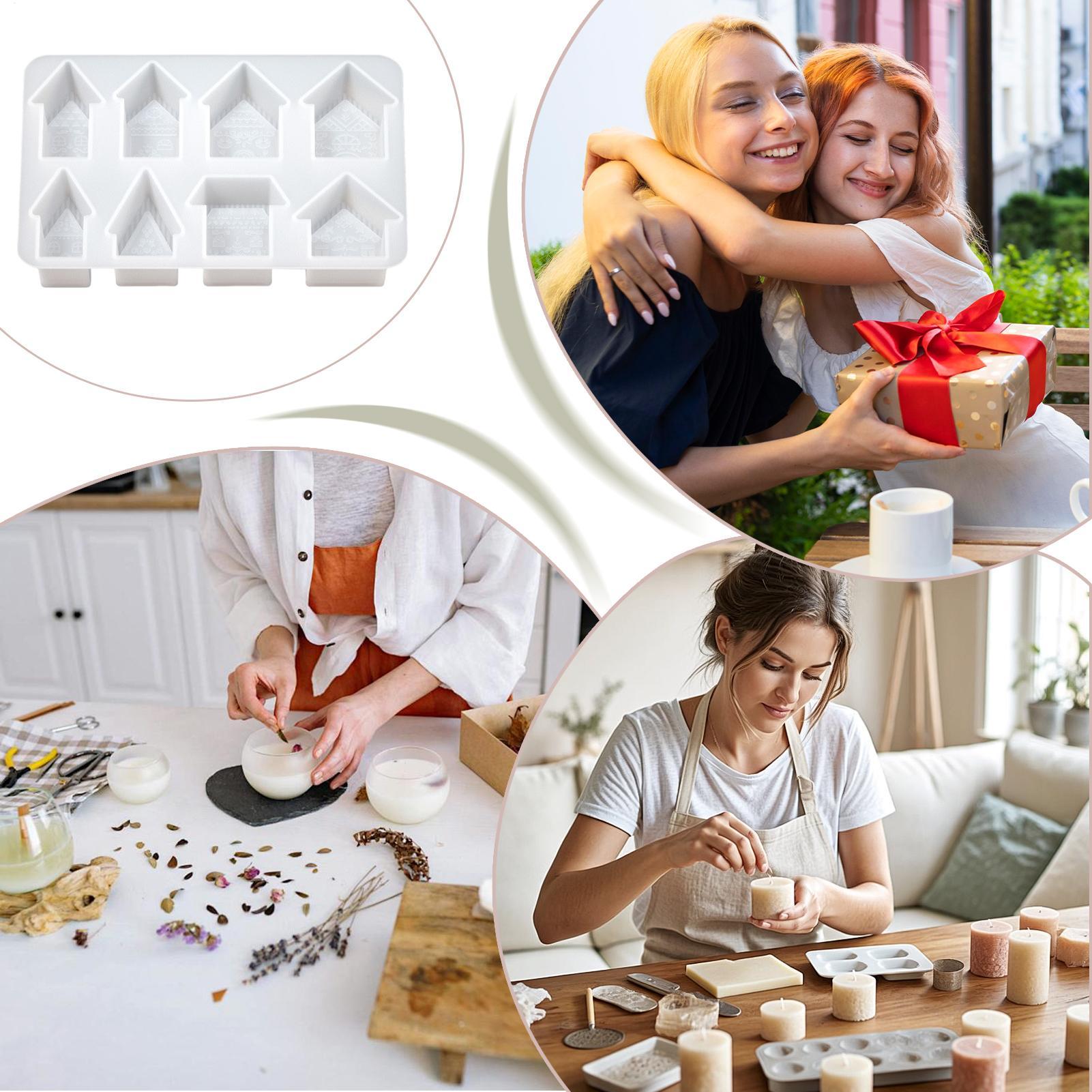 แม่พิมพ์เทียน 8 ช่อง รูปทรงบ้า - Art Craft House Making บทวิจารณ์และราคา