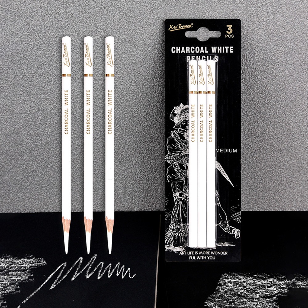 ชุดดินสอถ่าน 3 ชิ้น (นุ่ม/ปานก - Sketching Charcoal Set บทวิจารณ์และราคา