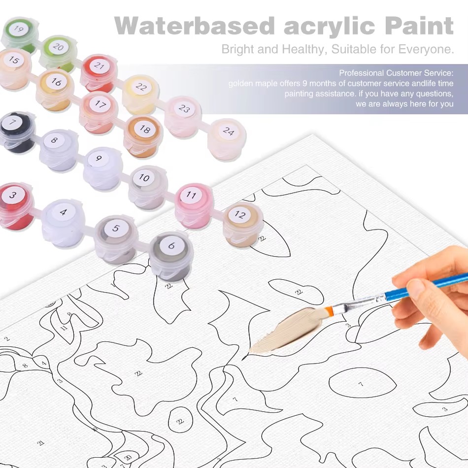 GATYZTORY ชุดระบายสีตามตัวเลขส - Art Craft Ideas For Adults บทวิจารณ์และราคา