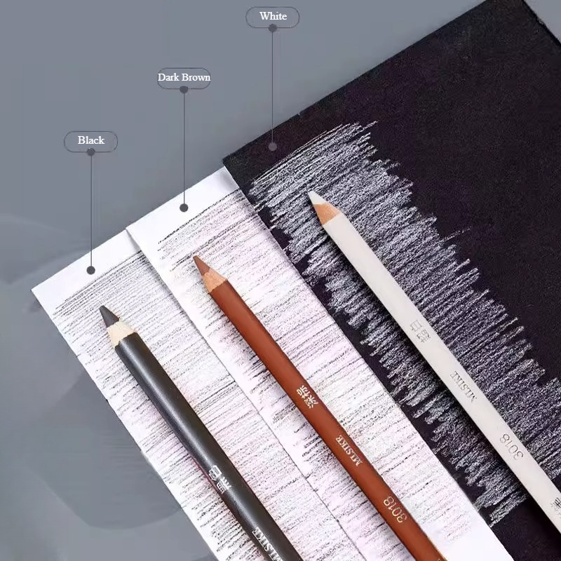ดินสอสีชาร์โคล MLSIKE 6/12/24  - Sketching Charcoal Set บทวิจารณ์และราคา