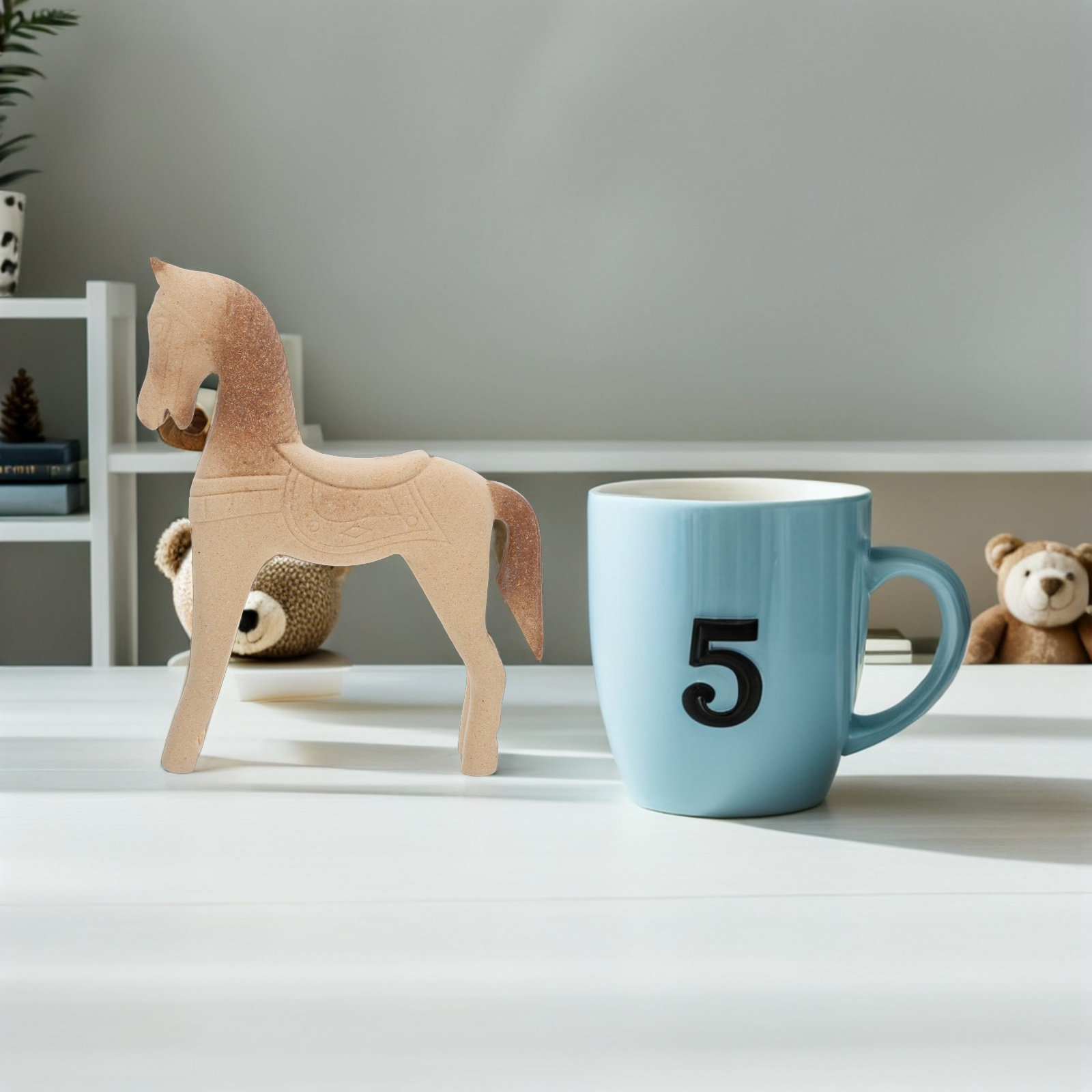 ม้าไม้ยังไม่เสร็จขนาด 8.2x6.7  - Art Craft Horse บทวิจารณ์และราคา