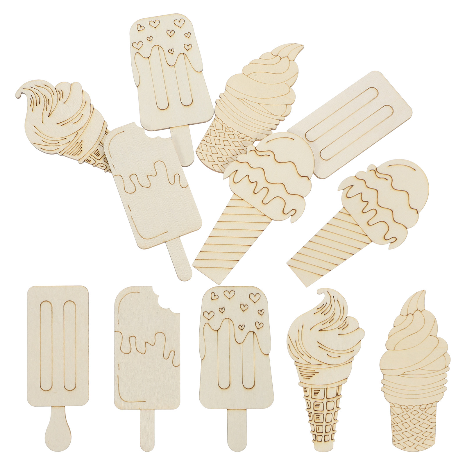 แผ่นไม้เปล่าสำหรับทำไอศกรีม 30 - Art Craft Ice Cream บทวิจารณ์และราคา