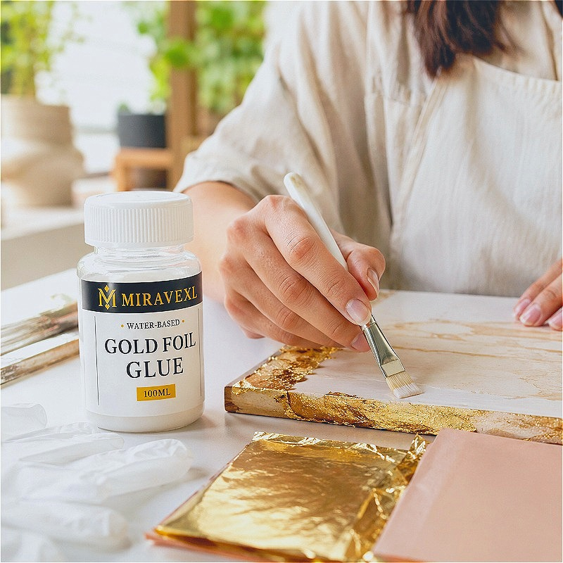 ชุดกาวฟอยล์สีทองแบบน้ำ 50/100  - Art Craft House Making บทวิจารณ์และราคา