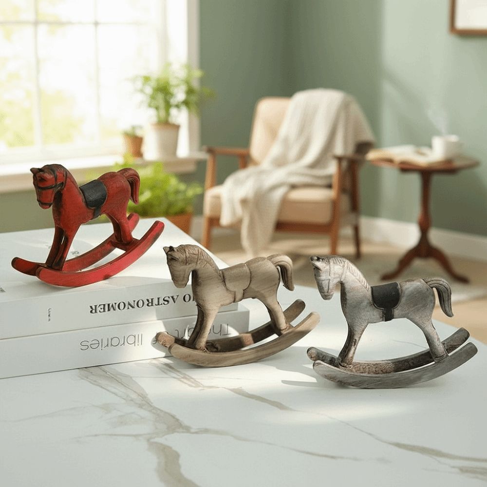 ม้าโยกไม้ งานฝีมือไม้ ดีไซน์สร - Art Craft Horse บทวิจารณ์และราคา
