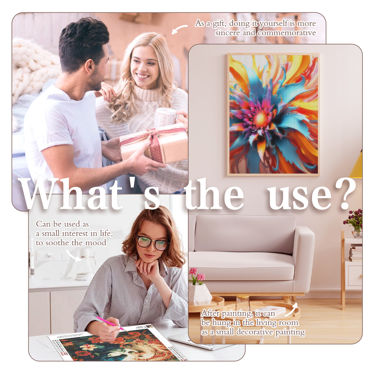RUOPOTY ภาพวาดเพชรลายเจดีย์ ศิ - Art Craft Room Ideas บทวิจารณ์และราคา