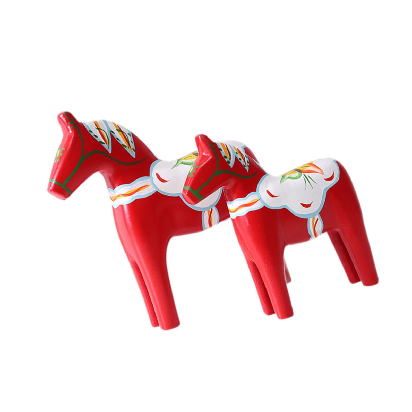 2 ชิ้น ตุ๊กตาม้าดาลา ชุดสีแดง  - Art Craft Horse บทวิจารณ์และราคา