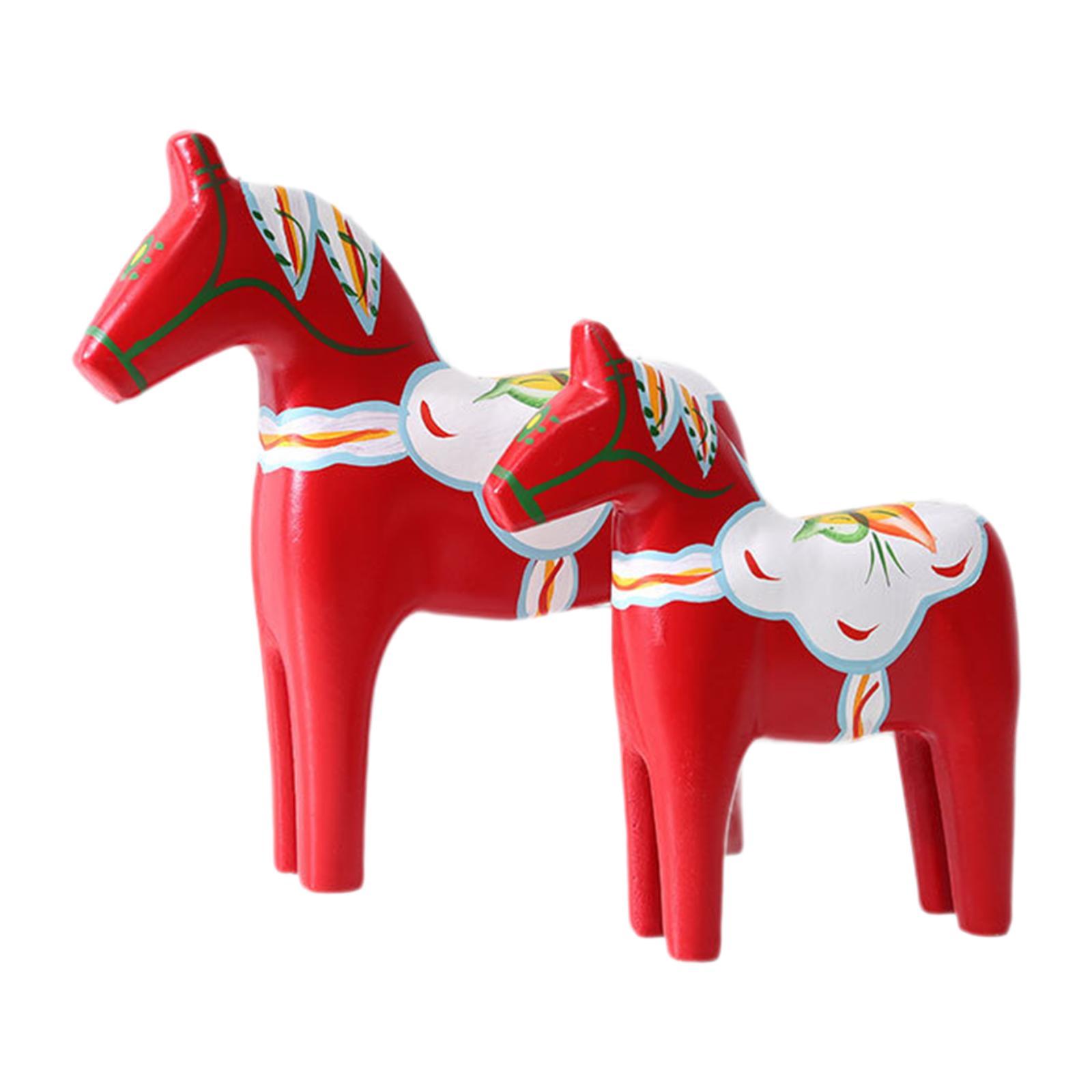 2 ชิ้น ตุ๊กตาม้าดาลา ชุดสีแดง  - Art Craft Horse บทวิจารณ์และราคา