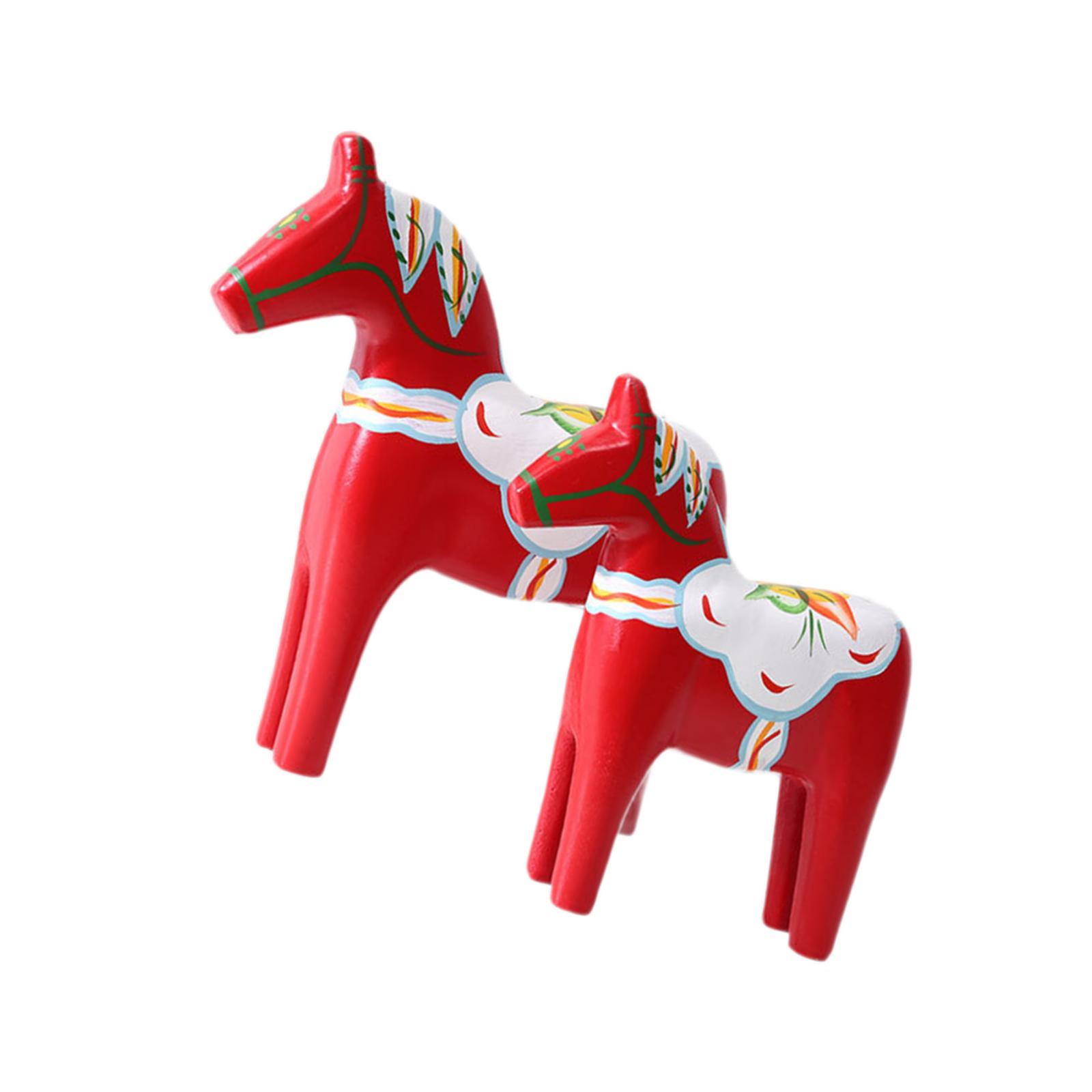 2 ชิ้น ตุ๊กตาม้าดาลา ชุดสีแดง  - Art Craft Horse บทวิจารณ์และราคา
