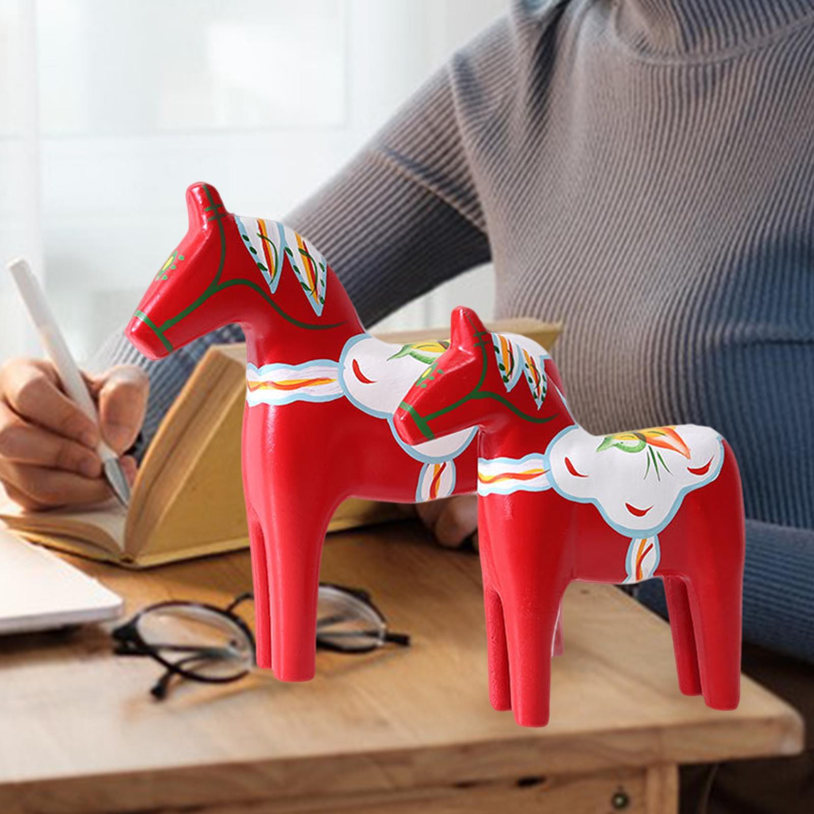 2 ชิ้น ตุ๊กตาม้าดาลา ชุดสีแดง  - Art Craft Horse บทวิจารณ์และราคา