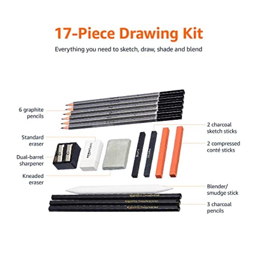 ชุดดินสอสำหรับวาดภาพและร่างภาพ - Sketching Charcoal Set บทวิจารณ์และราคา