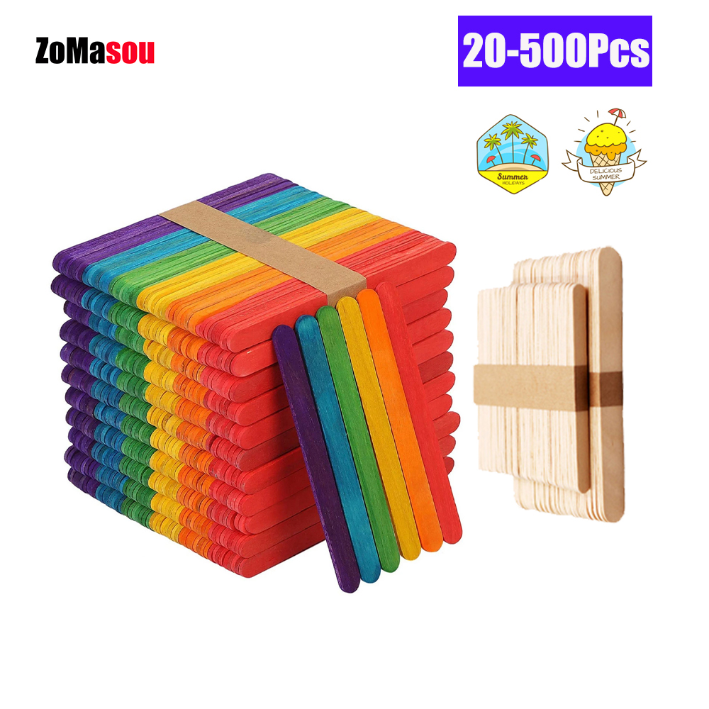 20/100/500 PCS Ice Cream Popsi - Art Craft Ice Cream บทวิจารณ์และราคา