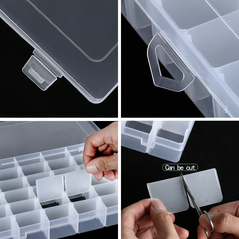 36 กริดพลาสติกกล่องคอนเทนเนอร์ - Art Craft Display บทวิจารณ์และราคา