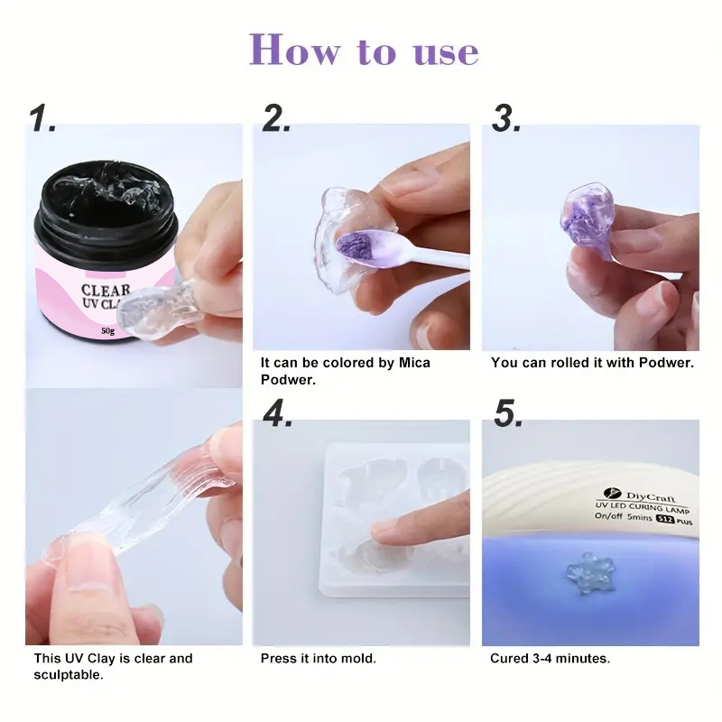 เรซิ่นโพลิเมอร์ใส UV Clay สำหร - Art Craft Clay บทวิจารณ์และราคา